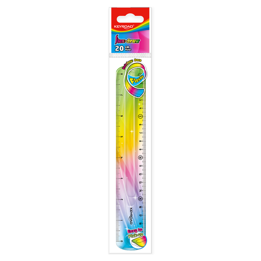 REGLA KEYROAD FLEXIBLE 20CM COLORES