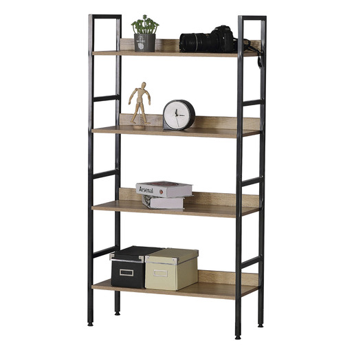 LIBRERO CON 3 NIVELES, DISENO ESTANTES INCLINADOS