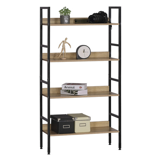 LIBRERO CON 3 NIVELES, DISENO ESTANTES INCLINADOS