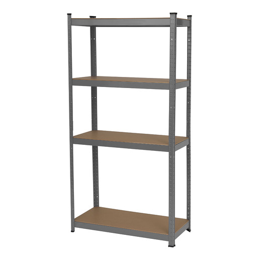 ESTANTERIA 4 NIVELES DE METAL Y MDF 150X75X30CM, CAPACIDAD DE CARGA 100KG