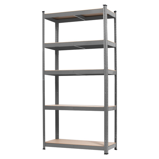 ESTANTERIA 5 NIVELES DE METAL Y MDF 180X90X40CM, CAPACIDAD DE CARGA 175KG/NIVEL