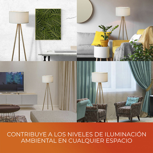 LAMPARA DE PIE TRIPODE DE ACERO 60LPT1186MVMA