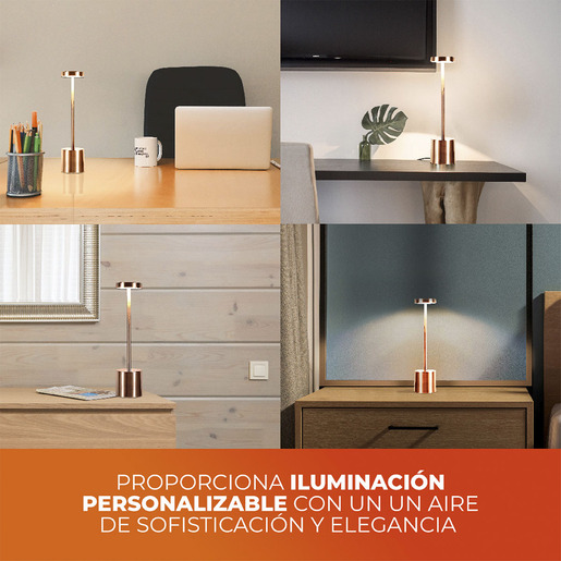 LAMPARA DE MESA 3W BRONCE 3DTTLLED12DCCCBA