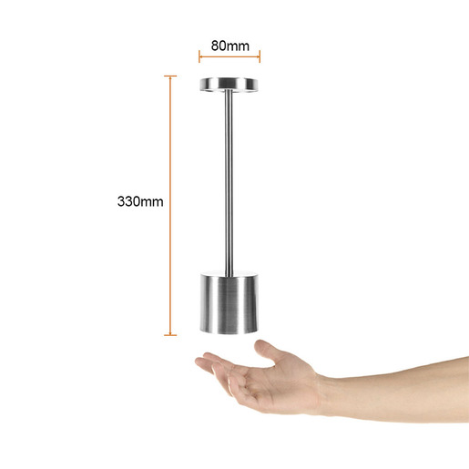 LAMPARA DE MESA 3W PLATA 3DTTLLED12DCCCPL