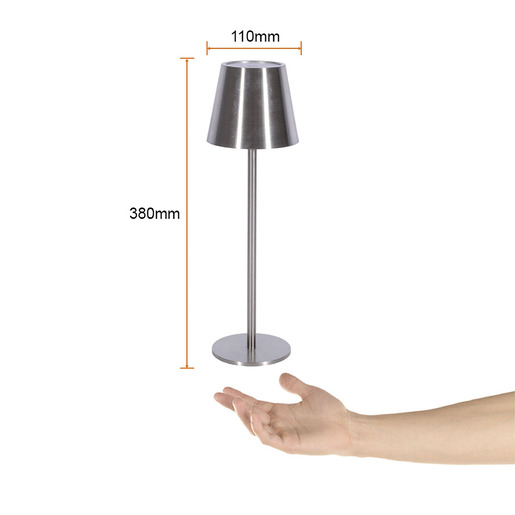 LAMPARA DE MESA TOUCH LED 3W PLATA  5DTTLLED11DCCCPL