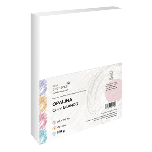 CARTULINA OPALINA 180G TC 100H