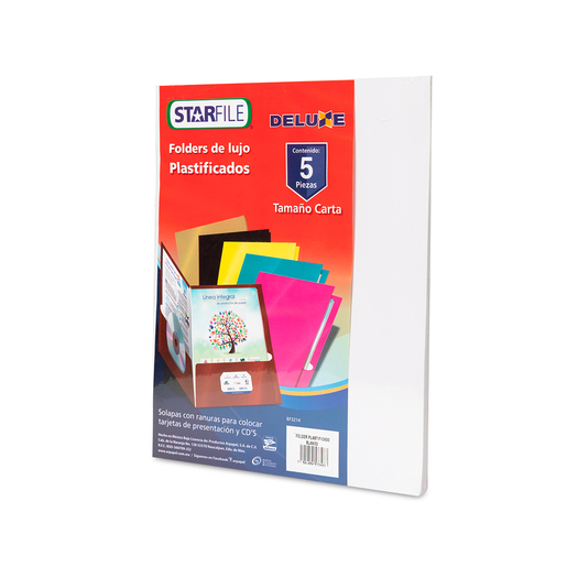 FOLDER PLASTICO CARTA BLANCO 5U