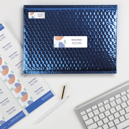 ETIQUETA BLANCA PERMANENTE LÁSER 3.4 CM X 10.2 CM PAQ 350