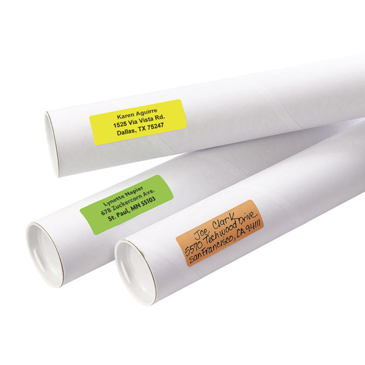 ETIQUETA RECTANGULAR VARIOS COLORES LÁSER 2.5 CM X 7.6 CM PAQ 200