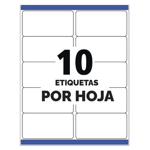 ETIQUETA TRANSPARENTE PERMANENTE INKJET 5.1 CM X 10.2 CM PAQ 250