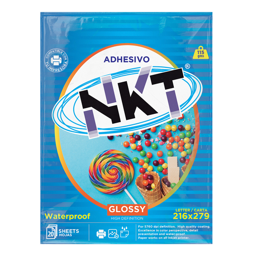 PAPEL ADHESIVO 115G /CRT GLOSSY 20H EN BOLSA