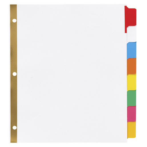 SEPARADORES BORRABLES 8 PESTAÑAS MULTICOLOR 1 JUEGO