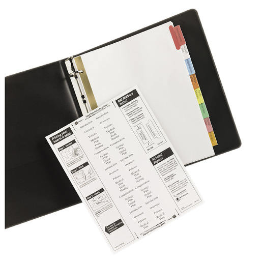 SEPARADOR INSERTABLE CON PESTAÑAS MULTICOLOR 8 PESTAÑAS