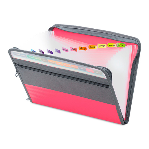 ARCHIVO EXPANDIBLE DE TELA CON ZIPPERIOFFICE13 BOLSILLOS IO-ZP200