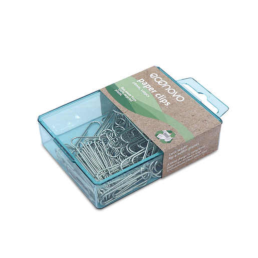 CLIPS ECONOVO 28MM 100U (CAJA 100% PLASTICO RECICLADO)