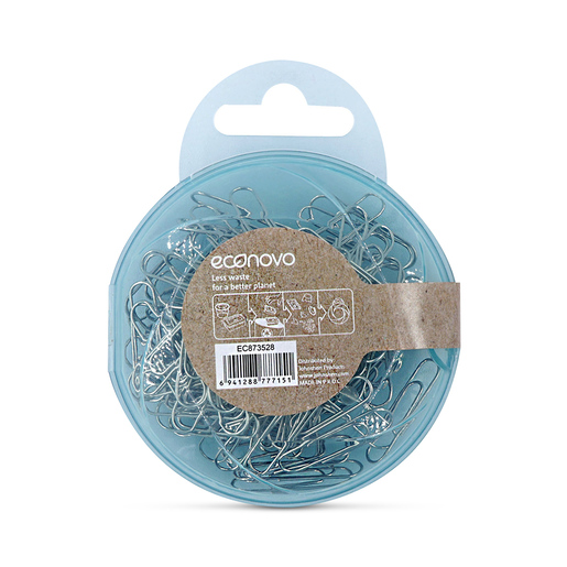 CLIPS ECONOVO 28MM 100U (CAJA 100% PLASTICO RECICLADO)