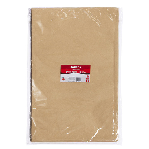 SOBRE KRAFT RECICLADO 25U (MEDIDAS: 26 X 5CM)