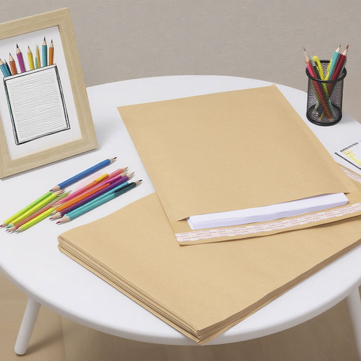 SOBRE KRAFT RECICLADO 25U (MEDIDAS: 26 X 5CM)