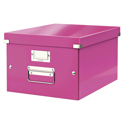 CAJA LEITZ PLEGABLE MEDIANA ROSADO