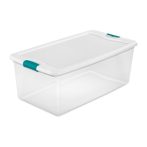CAJA PLASTICA 100 LITROS TAPA BLANCA STERILITE