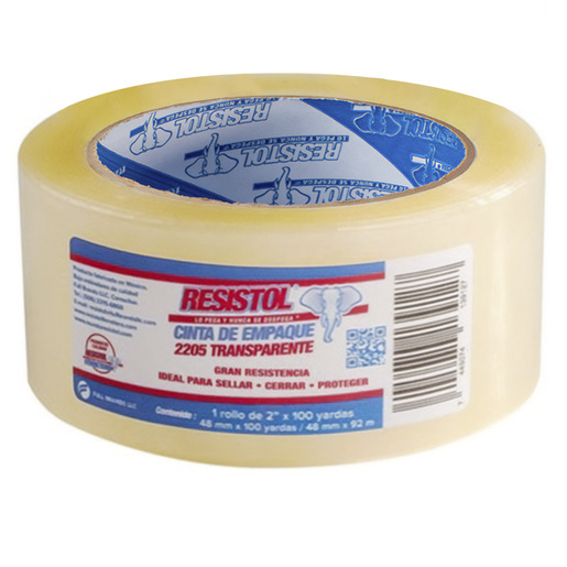 CINTA EMPAQUE RESISTOL TRANSPARENTE 48MMX100YDS