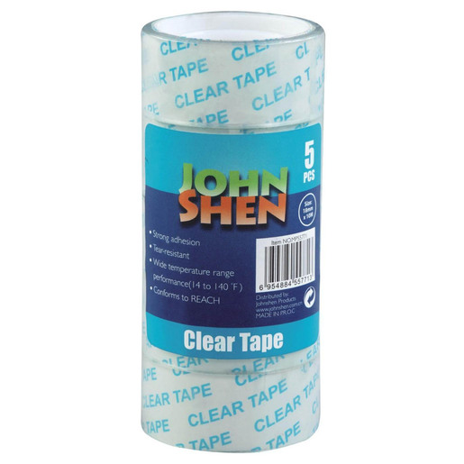 CINTA ADHESIVA TRANSPARENTE 5U (MEDIDA 18MM X 10MTS)