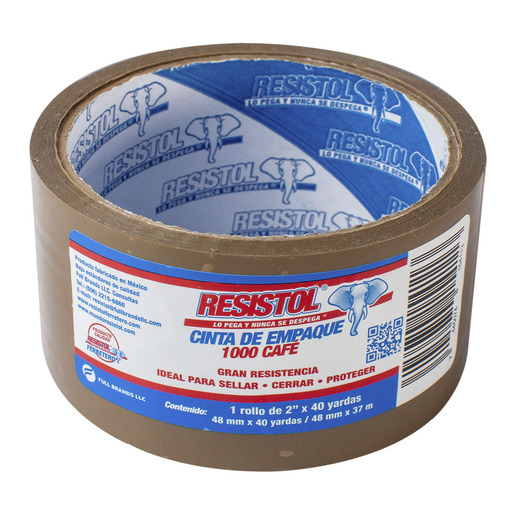 CINTA DE EMPAQUE RESISTOL 1000 CAFE 48MM X 40YDS