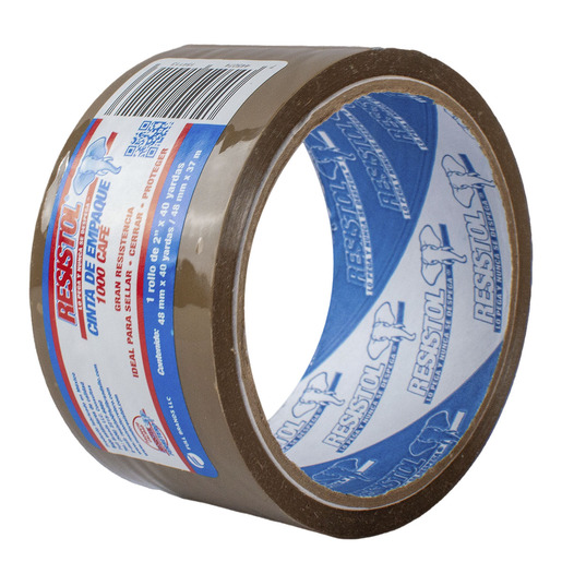 CINTA DE EMPAQUE RESISTOL 1000 CAFE 48MM X 100YDS