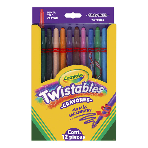 CRAYONES CRAYOLA MINI TWISTABLES RETRACTILES 12U