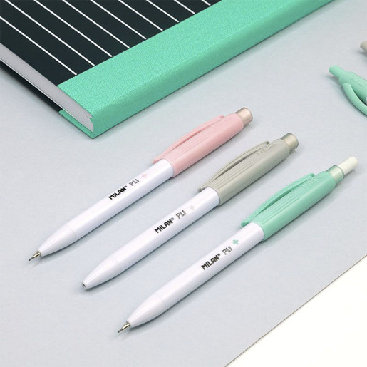 PORTAMINAS MILAN P1 GRIS  MINA 0.7MM