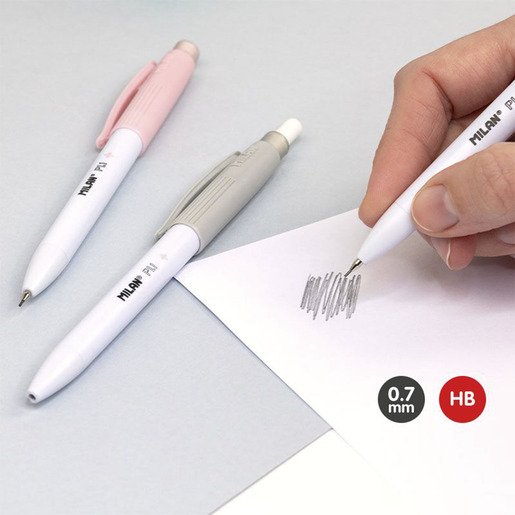 PORTAMINAS MILAN P1 GRIS  MINA 0.7MM