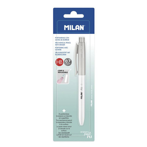 PORTAMINAS MILAN P1 GRIS  MINA 0.7MM