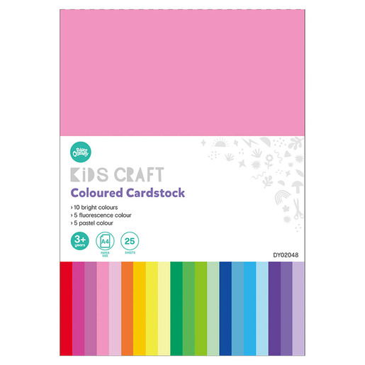 PAPEL KIDS CRAFT SURTIDO 200GRS 25H (COLORES BASICOS, FOSFORECENTES Y PASTEL)