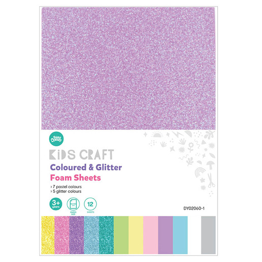 PAPEL KIDS CRAFT FOAM 12H (COLORES Y BRILLANTINA)