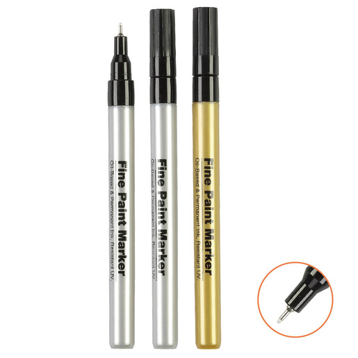 MARCADOR PAINT PUNTA FINA TREE IN ART DORADOO Y PLATEADO 0.8MM 2U