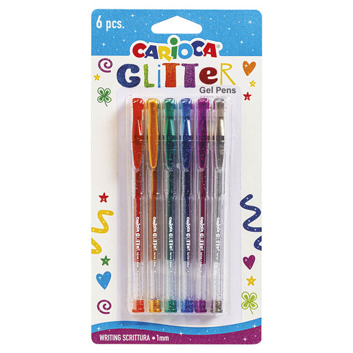 BOLIGRAFO GEL CARIOCA GLITTER 6U