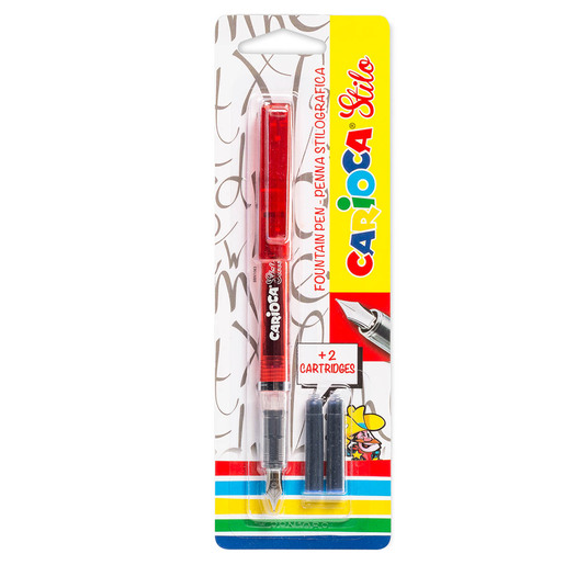 PLUMA FUENTE CARIOCA STILO + 2 CARTUCHOS