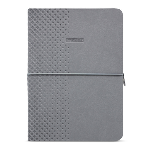 LIBRETA MAKE NOTES A5 96H CON ELASTICO COLECCION ONE COLOR GRIS