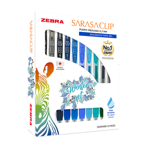 ROLLERBALL ZEBRA SARASA CLIP MEDIANO COLORES SPRING 10U