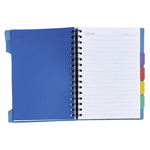 CUADERNO ESPIRAL ISTUDY A5 MULTIMATERIAS 5 DIVISIONES 70G COLORES SURTIDOS