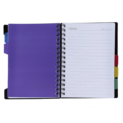CUADERNO ESPIRAL ISTUDY A5 MULTIMATERIAS 5 DIVISIONES 70G COLORES SURTIDOS