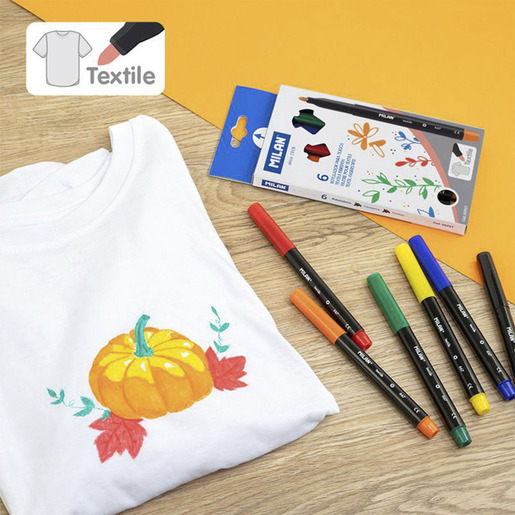 ROTULADORES MILAN PARA TELA 6U