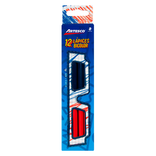 LAPIZ DE GRAFITO ARTESCO TRIANGULAR BICOLOR 12U