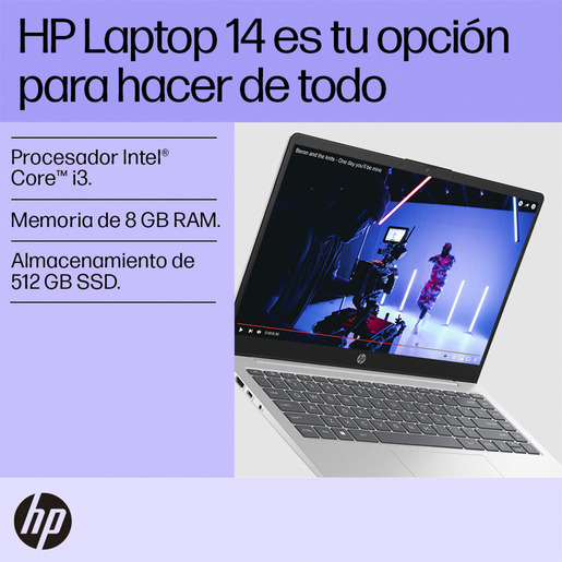COMPUTADORA LAPTOP HP 14-EP0027LA CORE I3 - 8GB - SSD 512GB -WIN 11 H
