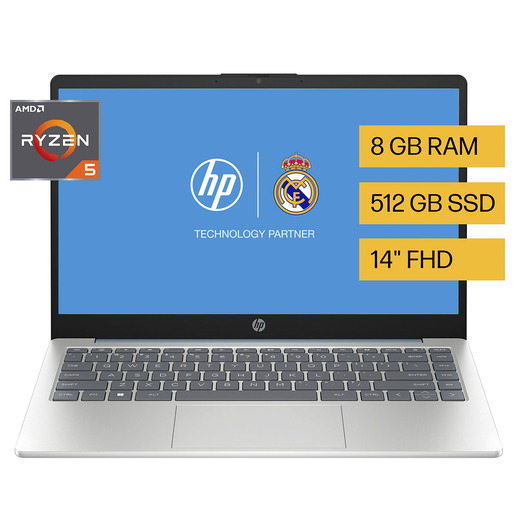COMPUTADORA LAPTOP HP 14-EM0017LA - RYZEN 5 - 8GB -512GB -W11H