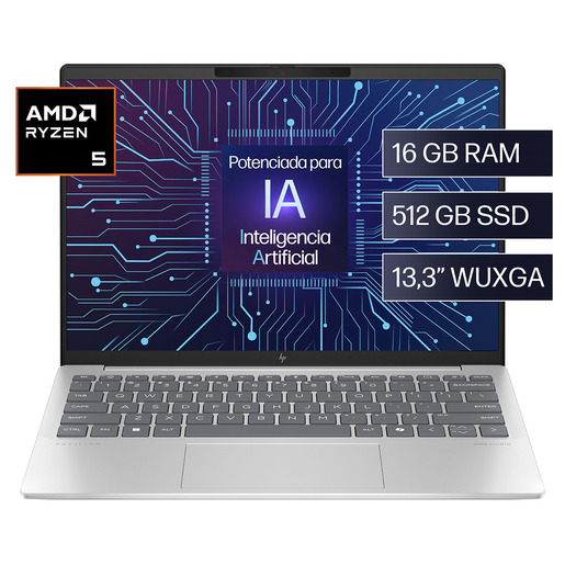 COMPUTADORA LAPTOP HP 13-BG0002LA - RYZEN 5 - 16GB -512GB -W11H