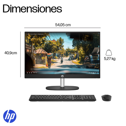 COMPUTADORA DE ESCRITORIO HP 24-CR0233LA RYZEN 3 - 8GB - 512GB - WIN 11 H