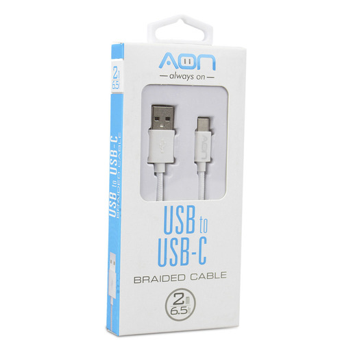 CABLE AON USB A A USB C 2MT NEGRO AO-CB-4010