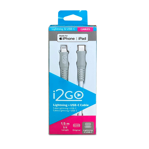 CABLE LIGHTNING A TIPO C, I2GO