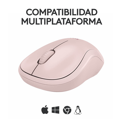 MOUSE LOGITECH OPTICO M240, SILENCIOSO, INALAMBRICO, BLUETOOTH, 400DPI COLOR ROSA